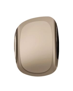 Bronzos spalvos modernus veidrodis baltame fone