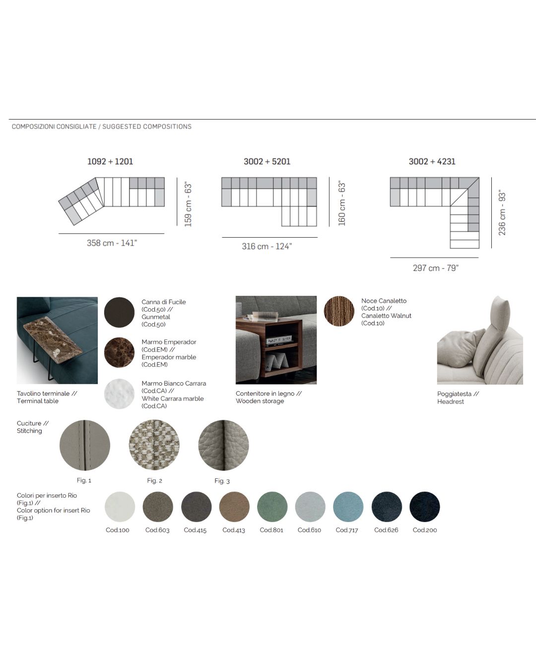 Zara sofa iš Nicoline - brėžiniai