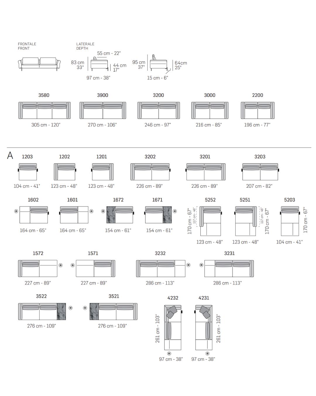 Penta sofa iš Nicoline