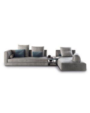 Pilkos spalvos sofa